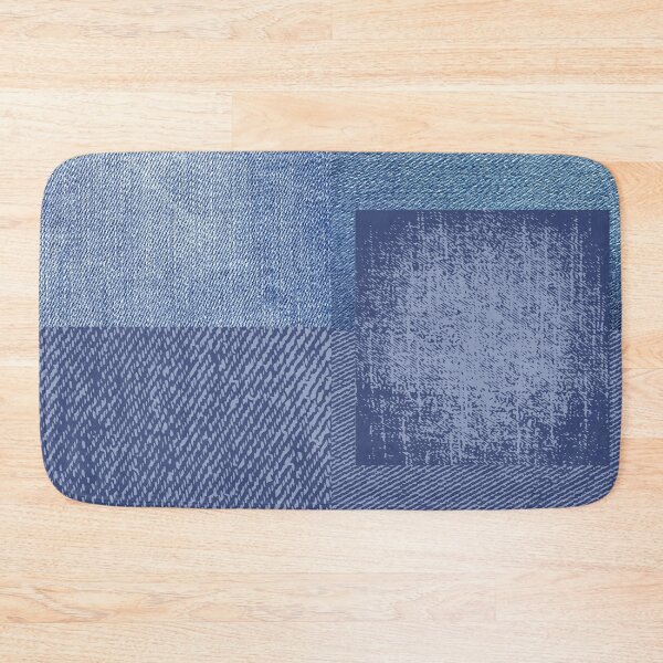 Item preview, Crafty Blue Jean Denim Patchwork Collage designed and sold by BleuAbstracts.