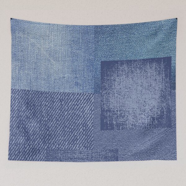 Item preview, Crafty Blue Jean Denim Patchwork Collage designed and sold by BleuAbstracts.