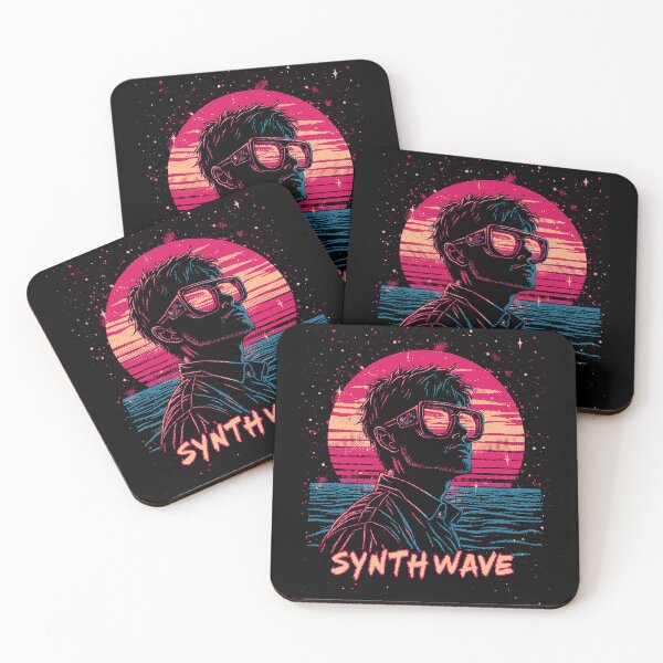 Item preview, Synthwave sunset with retro sunglasses designed and sold by SynthstarShop.