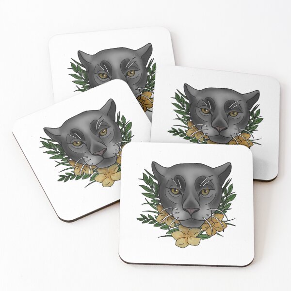 Item preview, Copy of Panther with flower neotrad tattoo style designed and sold by LeahcarsArt.