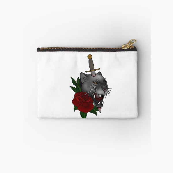 Item preview, Panther with flower neotrad tattoo style designed and sold by LeahcarsArt.
