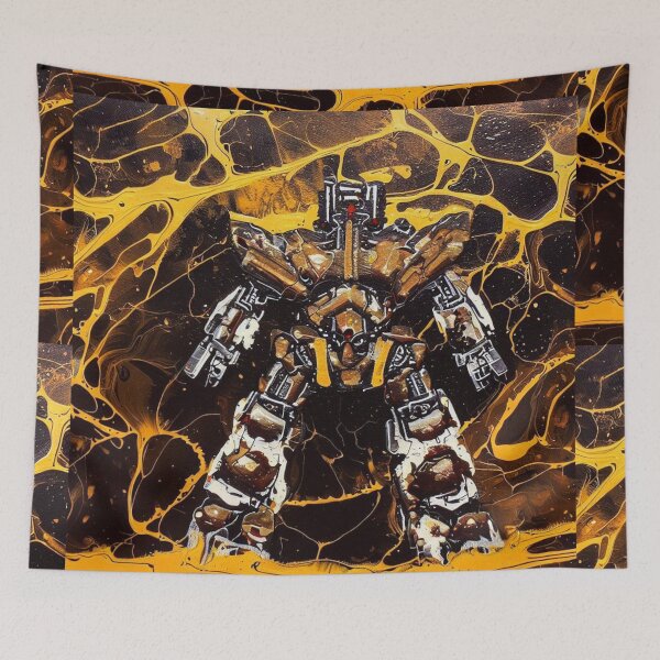 Item preview, Robot Mech Acrylic Pour Painting 035 designed and sold by Paws Of Aries.