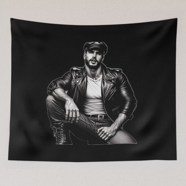 Artikelvorschau, Gay Leder Biker Serie Swagger Leder Pride Grafikdesign entworfen und verkauft von ItsAKinkThing.