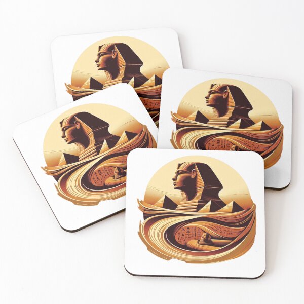Item preview, Mystical Sphinx and Pyramids – Golden Egyptian Art designed and sold by bannzy.