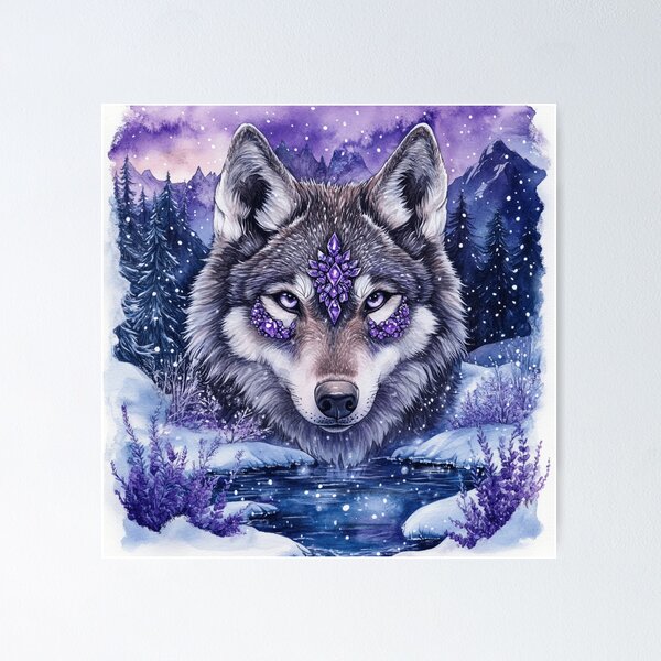 Item preview, Arctic Wonder Wolfdog Painting designed and sold by Nocturne  Paws.