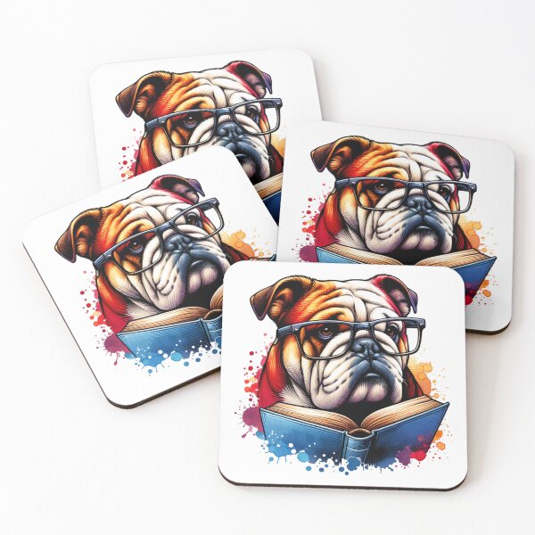 Item preview, English Bulldog Reading a Book designed and sold by 2ndSketch.