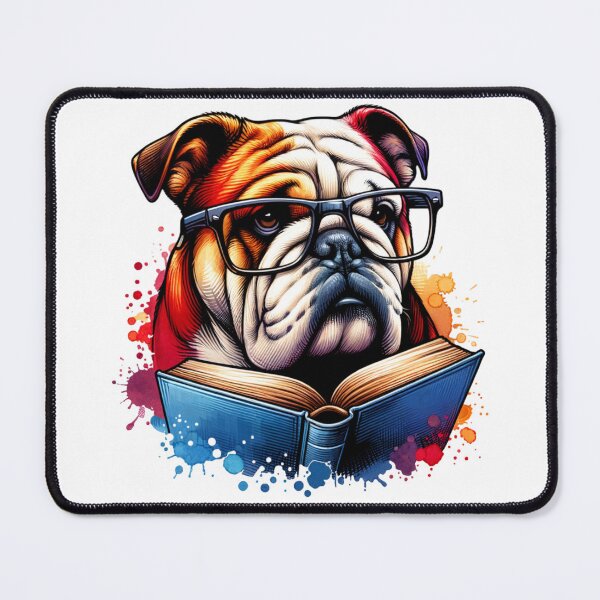 Item preview, English Bulldog Reading a Book designed and sold by 2ndSketch.