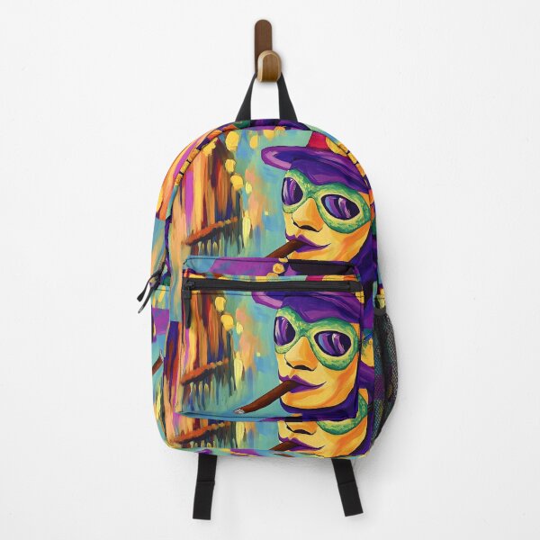 Item preview, Mardi Gras Smoke and Mystery - Masked Reveler in a Festive Glow Abstract Digital AI Art designed and sold by OlfactoART Studio.