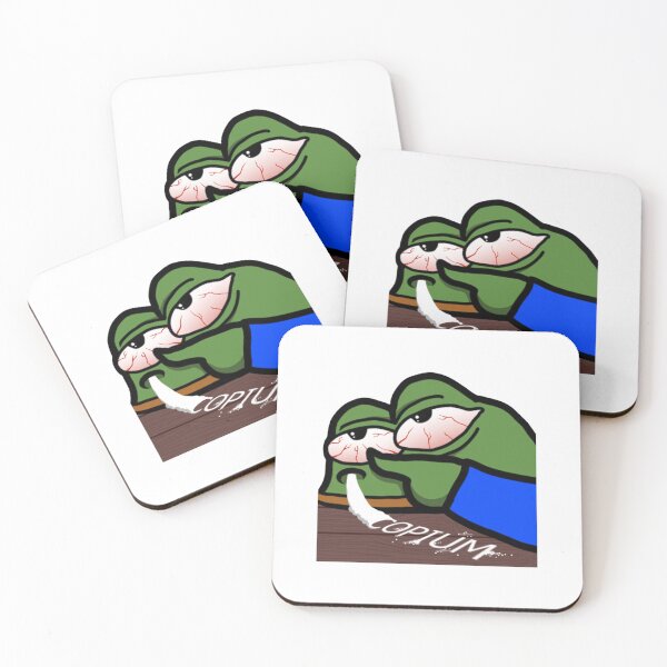 Item preview, Frog Snorting Copium Elon Musk Quote designed and sold by emk817.