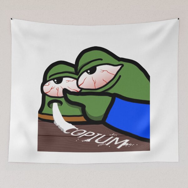 Item preview, Frog Snorting Copium Elon Musk Quote designed and sold by emk817.