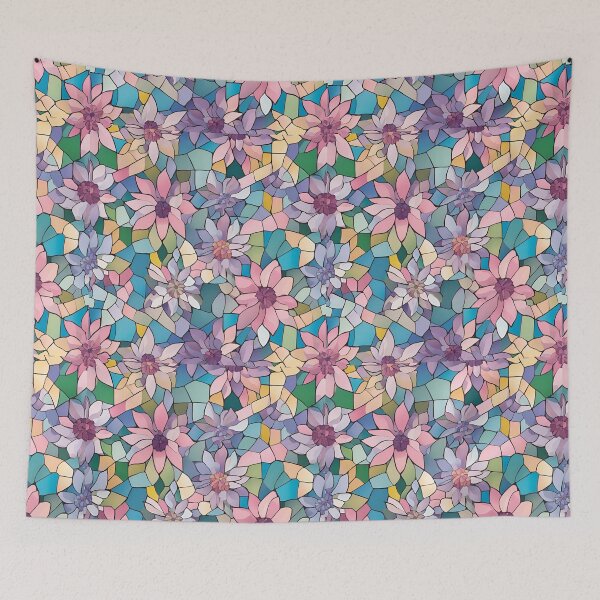 Item preview, Pastel Floral Mosaic designed and sold by Glam-OOTD.