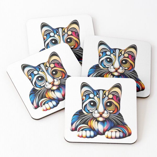 Item preview, Abstract Cat Vasarely Style image Great Design designed and sold by Creat-Des.