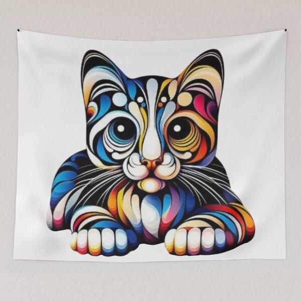 Item preview, Abstract Cat Vasarely Style image Great Design designed and sold by Creat-Des.