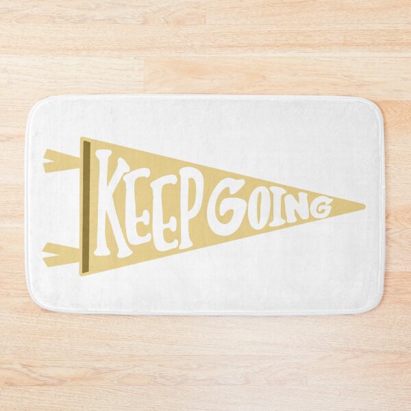 Item preview, KEEP GOING Pale Yellow Pennant Flag designed and sold by Giulia  Palazzo.