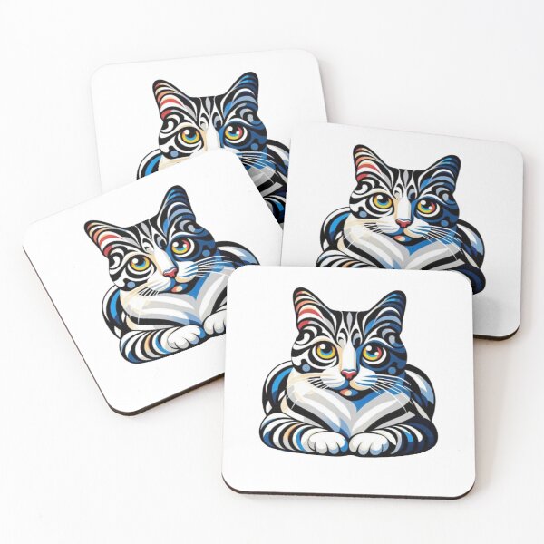 Item preview, Abstract Cat Vasarely Style image Great Design designed and sold by Creat-Des.