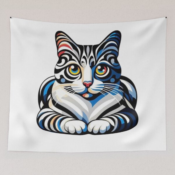 Item preview, Abstract Cat Vasarely Style image Great Design designed and sold by Creat-Des.