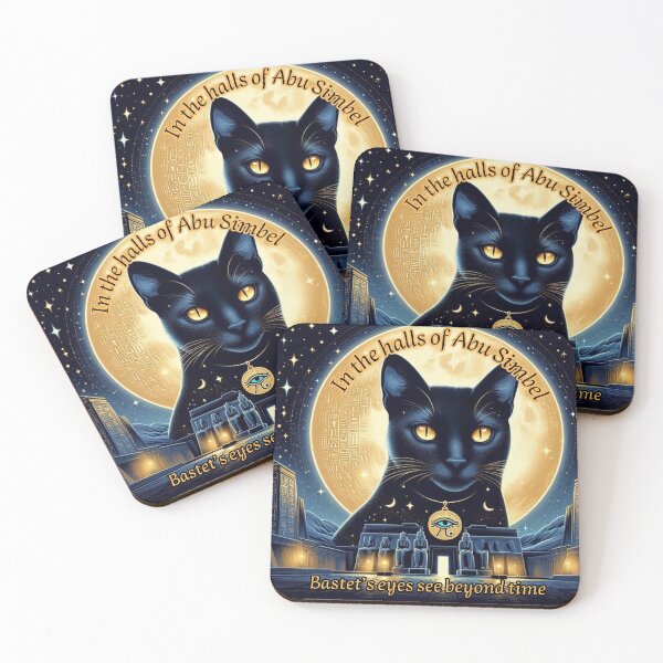 Item preview, Mystical Abu Simbel & Bastet’s Gaze – Celestial Egyptian Night designed and sold by bannzy.