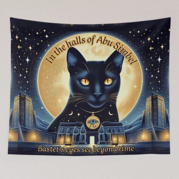 Item preview, Mystical Abu Simbel & Bastet’s Gaze – Celestial Egyptian Night designed and sold by bannzy.