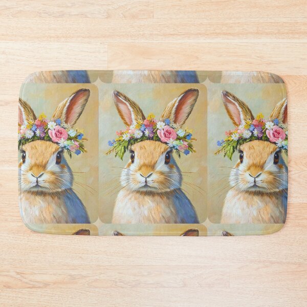 Item preview, Bunny in a Spring Blossom Covered Bonnet  designed and sold by Vicki Noble Art.