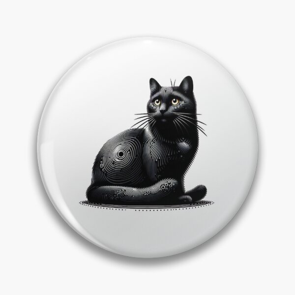 Item preview, Abstract Black Cat Victor Vasarely Style image Great Design designed and sold by Creat-Des.