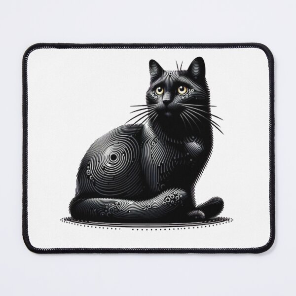 Item preview, Abstract Black Cat Victor Vasarely Style image Great Design designed and sold by Creat-Des.
