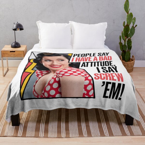 Item preview, bad attitude, screw them, meme, sassy, funnyfits70, Humor, Funny, retro, vintage designed and sold by FunnyFits70.