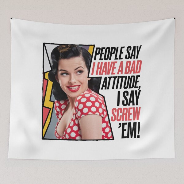 Item preview, bad attitude, screw them, meme, sassy, funnyfits70, Humor, Funny, retro, vintage designed and sold by FunnyFits70.