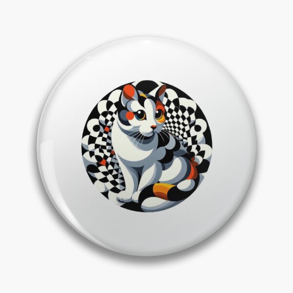 Item preview, Abstract Cute Cat Victor Vasarely Style image Great Design designed and sold by Creat-Des.
