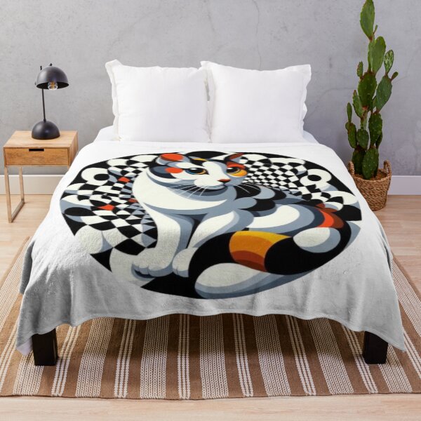 Item preview, Abstract Cute Cat Victor Vasarely Style image Great Design designed and sold by Creat-Des.
