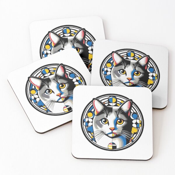 Item preview, Abstract Cute Cat Victor Vasarely Style image Great Design designed and sold by Creat-Des.