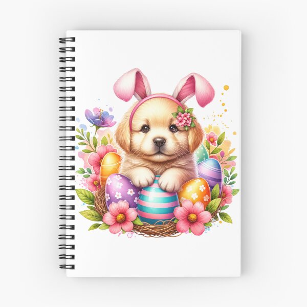 Item preview, Cute Easter Puppy with Easter Eggs designed and sold by CraftyAnimal.