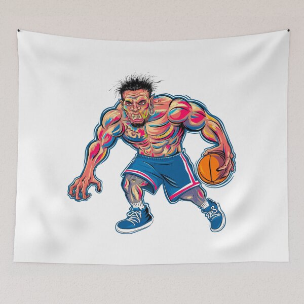 Item preview, Beast Unleashed, Basketball, monster, dunk, funnyfits70, Humor, Funny, retro, vintage designed and sold by FunnyFits70.