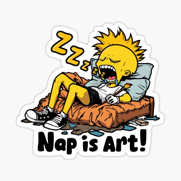 Aperçu de l'œuvre La sieste est un art créée et vendue par Stickoraft.