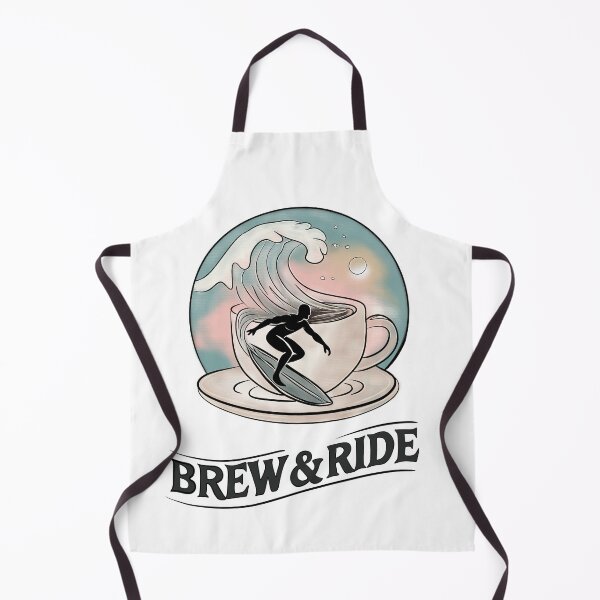 Item preview, Brew & Ride – Minimalist Surfing Coffee Design, Coffee Lover, Coach Surfing, Surfing Beach designed and sold by Memorph.