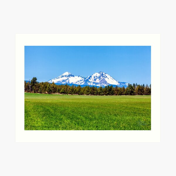 Three Sisters Mountains, By DAM Creative Art Print