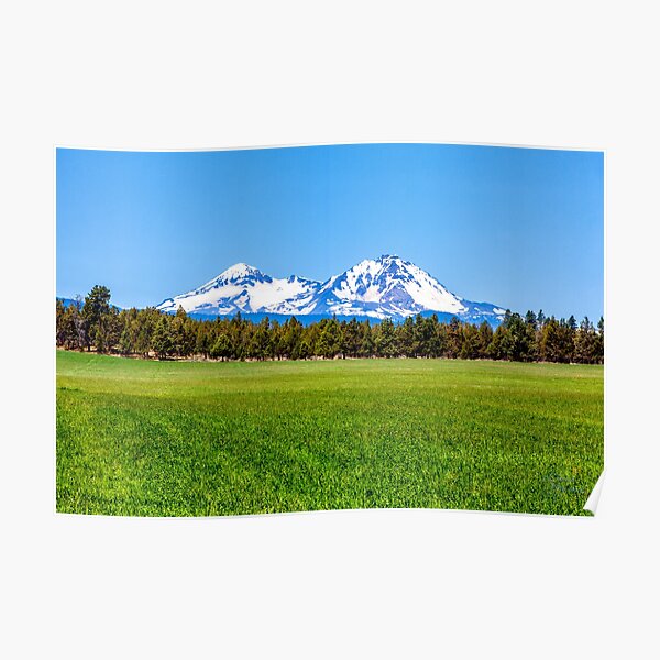 Three Sisters Mountains, By DAM Creative Poster