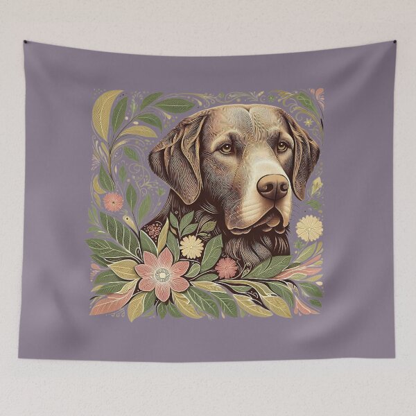 Item preview, Chesapeake Bay Retriever Dog  Botanical Nature Art Illustration2 designed and sold by BirdsnStuff.