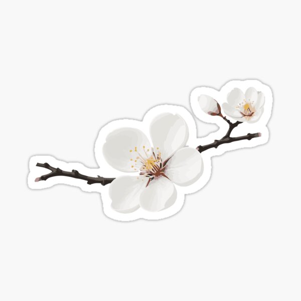 Item preview, White plum bossom designed and sold by Wander Create Studio.
