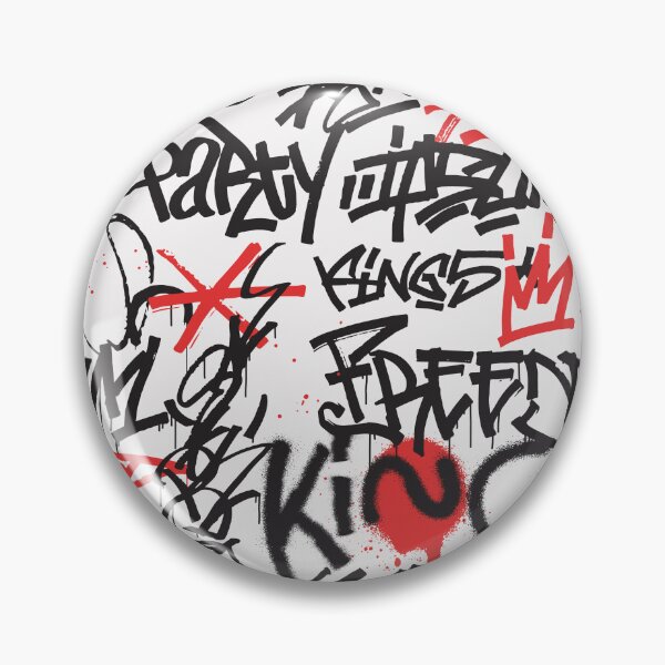 Item preview, Graffiti Black and Red color isolated on white background designed and sold by MazingPatterns.
