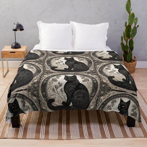 Item preview, Mystical Night Watch: Vintage Cat Design designed and sold by SerenebySL.