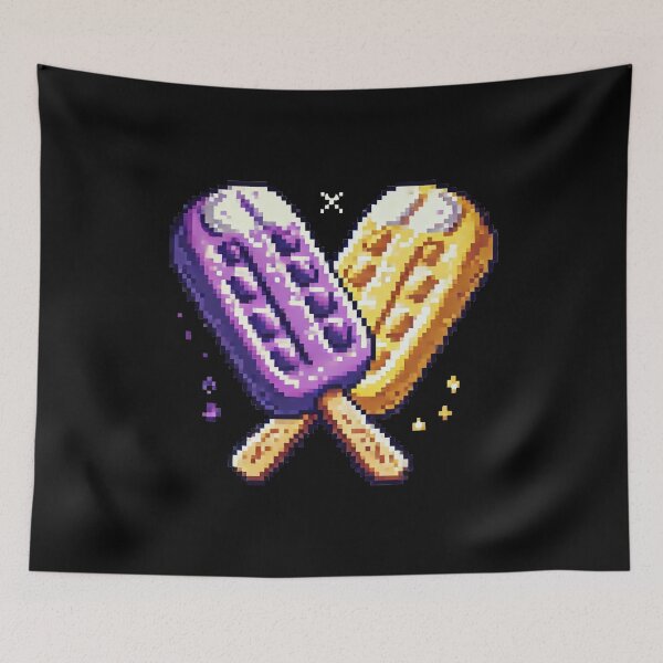 Item preview, Just Lemon Yellow & Grape Purple Ice Cream Bars designed and sold by Fontible.