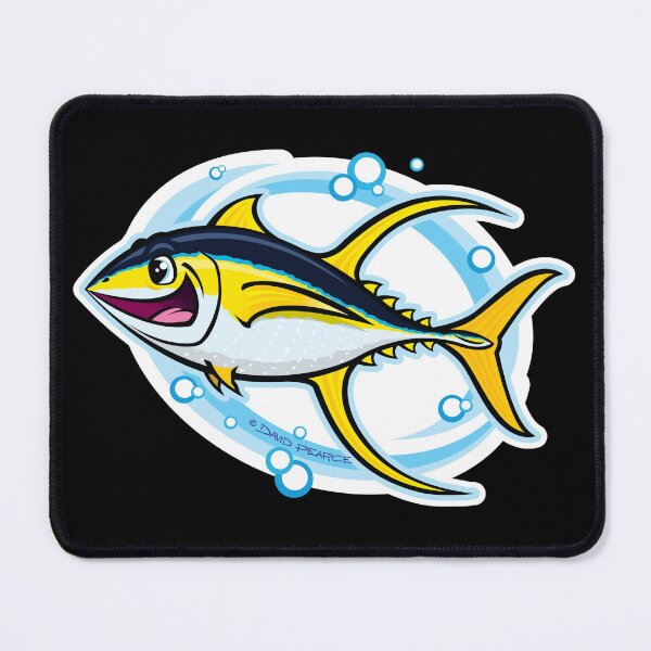 Item preview, Yellowfin Tuna Cartoon Style designed and sold by David Pearce Marine Art.