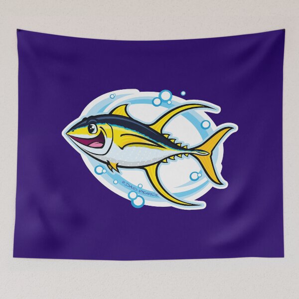 Item preview, Yellowfin Tuna Cartoon Style designed and sold by David Pearce Marine Art.