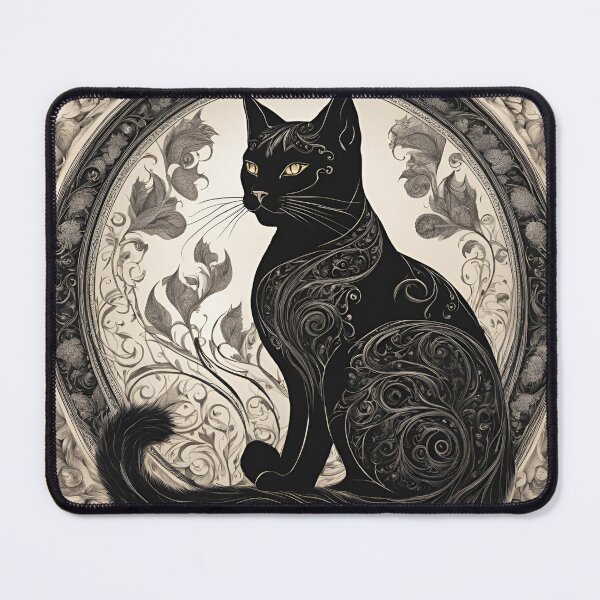 Item preview, Mystical Night Watch: Vintage Cat Design designed and sold by SerenebySL.