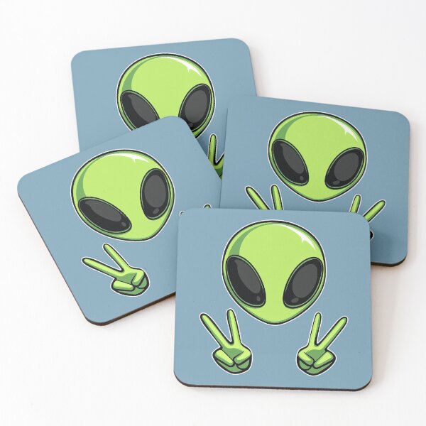 Item preview, Alien UFO Peace Sign designed and sold by wotsthis.