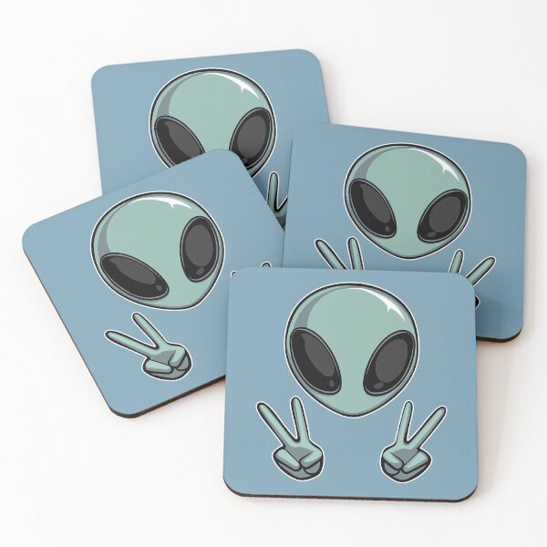 Item preview, Alien UFO Peace Sign designed and sold by wotsthis.