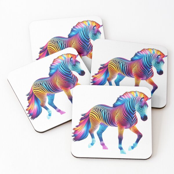 Item preview, Neon Mirage Zebra – A Radiant Vision designed and sold by GloriousArtSKD.