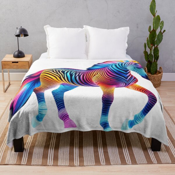 Item preview, Neon Mirage Zebra – A Radiant Vision designed and sold by GloriousArtSKD.