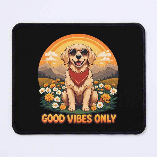 Item preview, Good Vibes Only - Cool Dog Illustration designed and sold by EnigmaVoid.