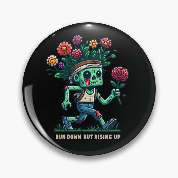 Item preview, Run Down But Rising Up Funny Zombie designed and sold by Funny Vintage Stickers And T-Shirts.